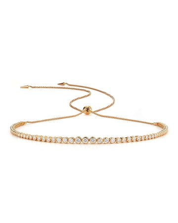 Jemma Wynne 18K Yellow Gold Prive Luxe Diamond Slider Necklace | Neiman Marcus