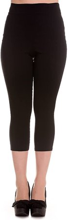 Hell Bunny Tina Capris Black Pants Pedal Pushers Rockabilly Retro Inspired (XL) at Amazon Women’s Clothing store