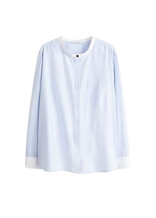 Violeta BY MANGO Buttoned cotton shirt