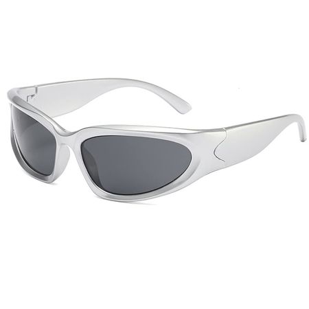 Amazon Cyber Y2K Silver Shield Goggles