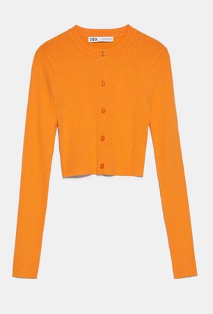 Zara orange cardigan