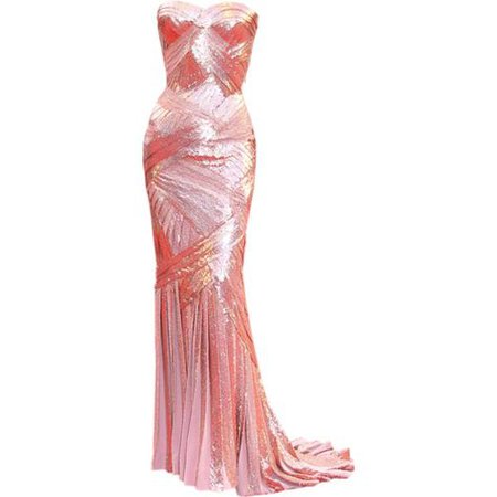 Pink Sequin Evening Gown (fantasy couture)
