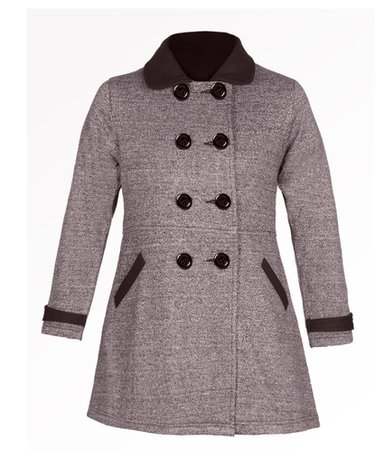 Naughty Ninos Girls Brown Melange Fleece Front Open Jacket Girl Coat | shortlyst