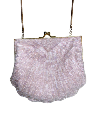 Vintage beaded purse pink