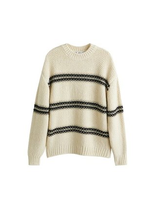 MANGO Tricolor knit sweater