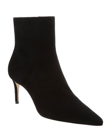 Schutz Bette Suede Pointed-Toe Ankle Booties | Neiman Marcus