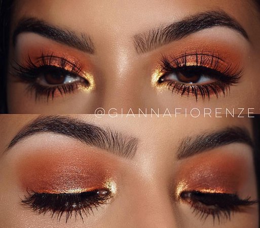 Kylie Cosmetics sur Instagram : @giannafiorenze’s Bronze Extended Palette look using shade Copper as the eyeliner 🔥
