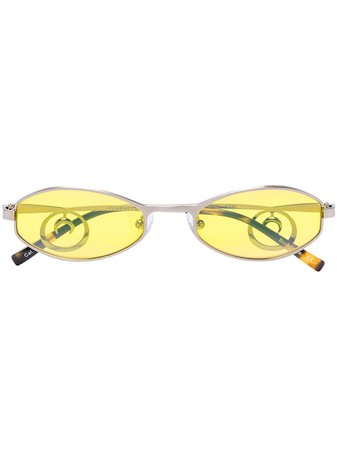 Shop Marine Serre x Vuarnet Swirl oval-frame sunglasses with Express Delivery - FARFETCH