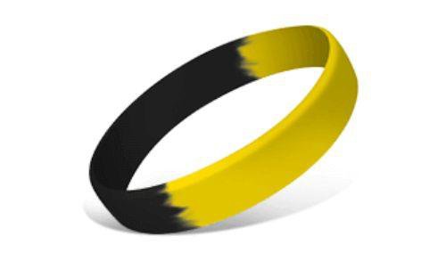 Black and yellow wrist band