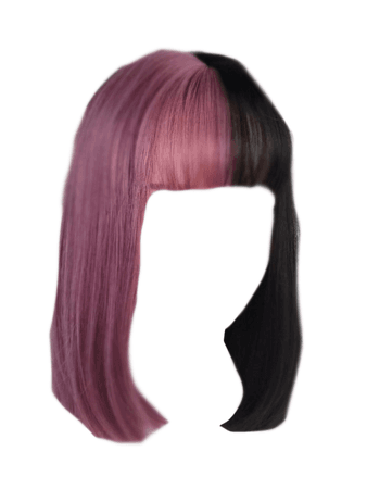 black-pink hair