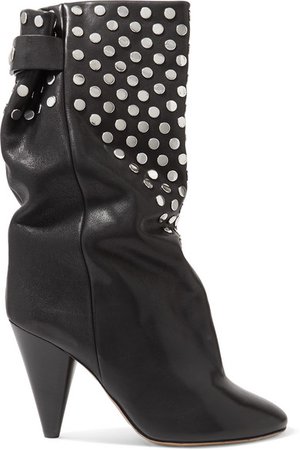 Isabel Marant | Lakfee studded leather ankle boots | NET-A-PORTER.COM