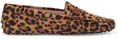 Gommino Leopard-print Calf Hair Loafers - Leopard print