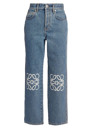 Loewe Anagram High-Rise Cropped Jeans