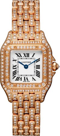 CRHPI01131 - Panthère de Cartier watch - Small model, pink gold, diamonds - Cartier