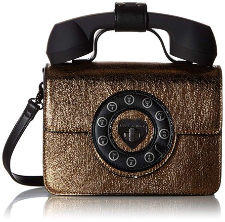 Betsey Johnson Answer Me Phone Bag, gold: Handbags: Amazon.com