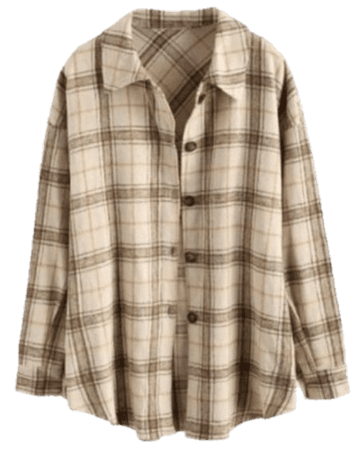 Brown plaid flannel