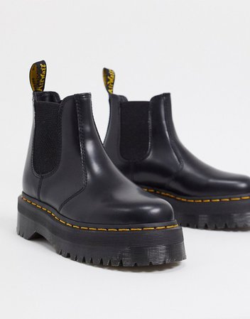 Dr Martens 2976 flatform chelsea boots in black | ASOS