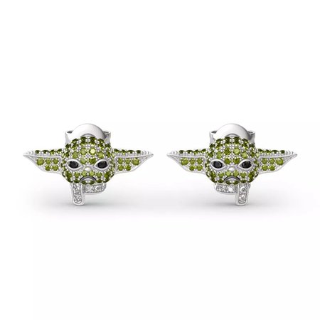 Baby Yoda Stud Earrings Star Wars Mandalorian Earrings for Women Crystals Fandom Gift Cosplay Costume Cute Cartoon Movie Jewelry|Stud Earrings| - AliExpress