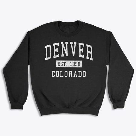 Denver Colorado Classic Established Crewneck Sweatshirt | Hometown Apparel