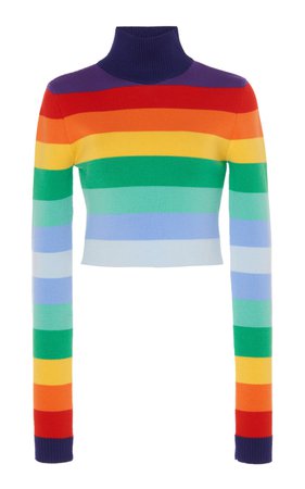 Rainbow-Striped Wool Sweater by Paco Rabanne | Moda Operandi