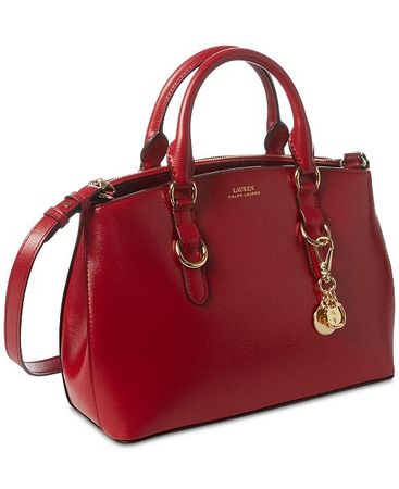 Lauren Ralph Lauren Bennington Mini Zip Saffiano Leather Satchel & Reviews - Handbags & Accessories - Macy's