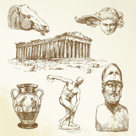 Ancient Greece - Hand Drawn Collection Royalty Free Cliparts, Vectors, And Stock Illustration. Image 14968910.
