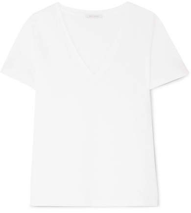 Ruby Organic Cotton-jersey T-shirt - White