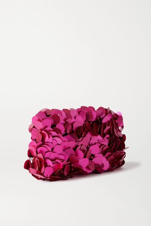 Pink Envelope embellished velvet clutch | Dries Van Noten | NET-A-PORTER