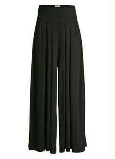 (175) Pinterest - Black Wide Leg Palazzo Pants/Trousers. Size 16/18 | Night Out Pants Capris