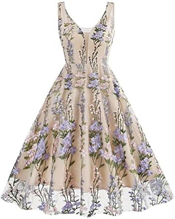 Amazon.com: Sheer Mesh Embroidery Floral Dress for Women Flower Embroidered Tulle Dress Women 3/4 Sleeve Dress for Women Wedding Guest Dress Belted Cut Out Back Short Homecoming Dresses Tulle Prom Dress Pink XXL : Clothing, Shoes & Jewelry