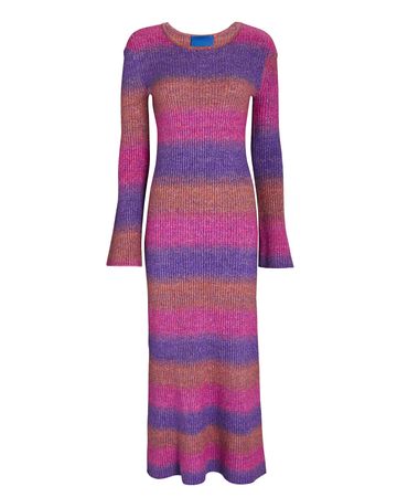 Simon Miller Axon Striped Rib Knit Midi Dress | INTERMIX®