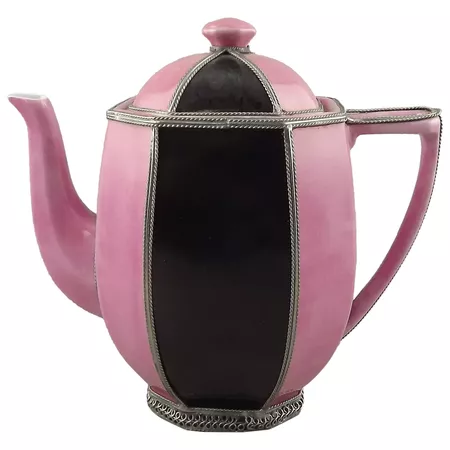 Porcelaine De Limoges Teapot by Designer Martine Goron Paris : Green Country Estates - Tulsa Antiques LLC | Ruby Lane