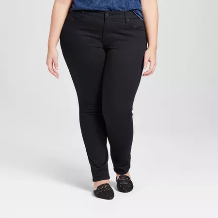 Women's Plus Size Skinny Jeans - Universal Thread™ Black 18W : Target