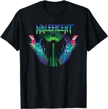 Disney Villains Maleficent 90s Rock Band Neon T-Shirt