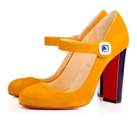 Christian Louboutin Bibaba 100 Full Moon/Electro Suede - Women Shoes