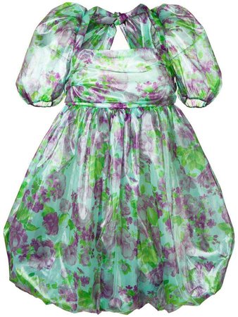 floral print puff dress