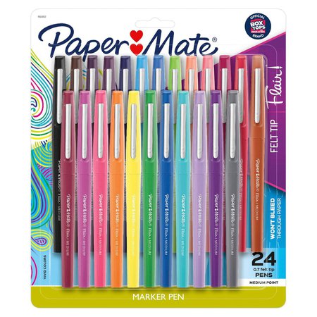 Paper Mate 24pk Felt Tip Marker Pens Multicolor Ink : Target