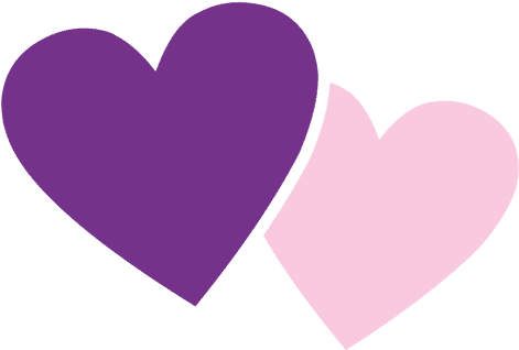 Pink and purple heart png