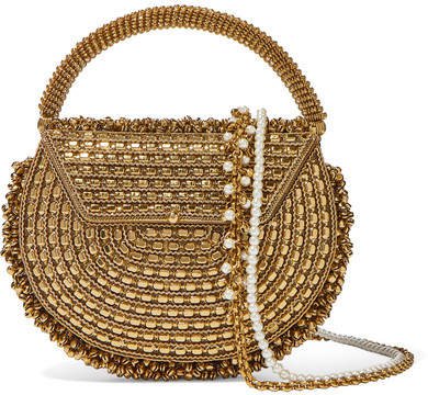Cassidy - The Malini Embellished Gold-tone Tote