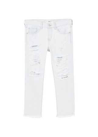 MANGO Ripped relaxed Cigar jeans