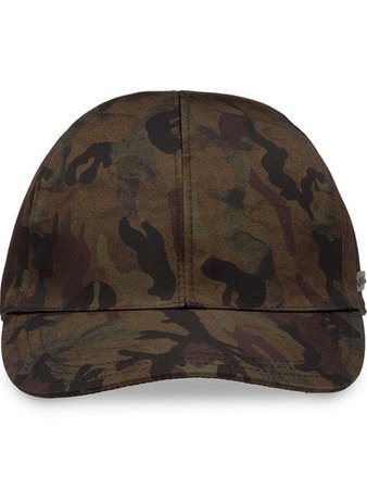 Prada Camouflage Print Baseball Cap