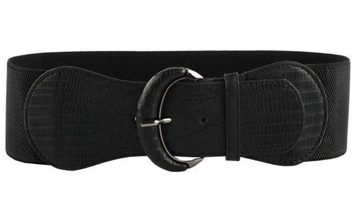 wide black waist belt