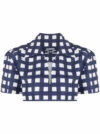 Jacquemus check-pattern Cropped Shirt - Farfetch