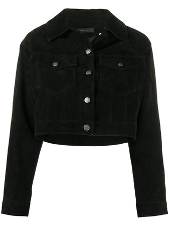 Shop Giuseppe Zanotti cropped suede jacket with Express Delivery - FARFETCH