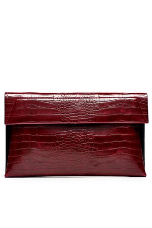 Wine Red Karima Clutch by Christian Siriano Handbags for $25 | Rent the Runway