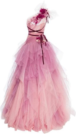 Marchesa couture runway spring gown floral