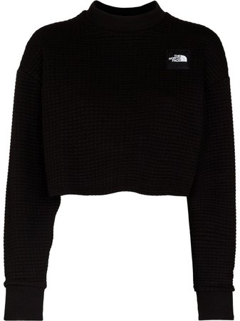 The North Face Quilted logo-patch Sweatshirt - Farfetch
