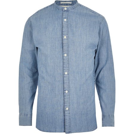Selected Homme blue long sleeve shirt | River Island