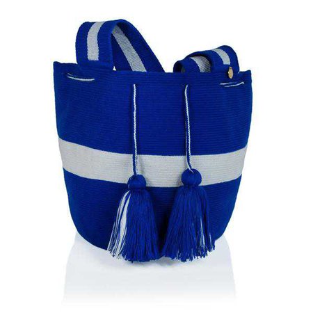 Tote Bags | Shop Women's Blue Tassel Tote Bag at Fashiontage | HB06