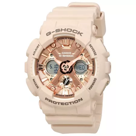 Casio G-Shock Rose Gold-Tone Dial Unisex Watch GMA-S120MF-4ACR | Urban Outfitters